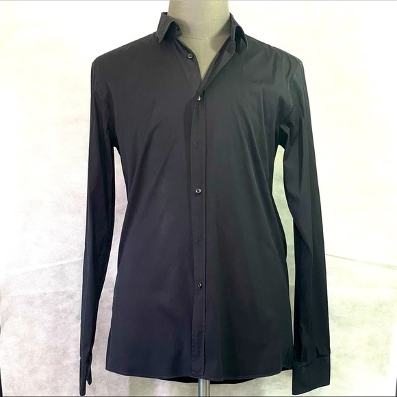 HUGO BOSS Button Front Long Sleeve Slim Fit Men’s Cotton Dress Shirt - Picture 5 of 6